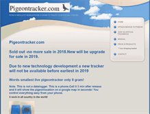 Tablet Screenshot of pigeontracker.com